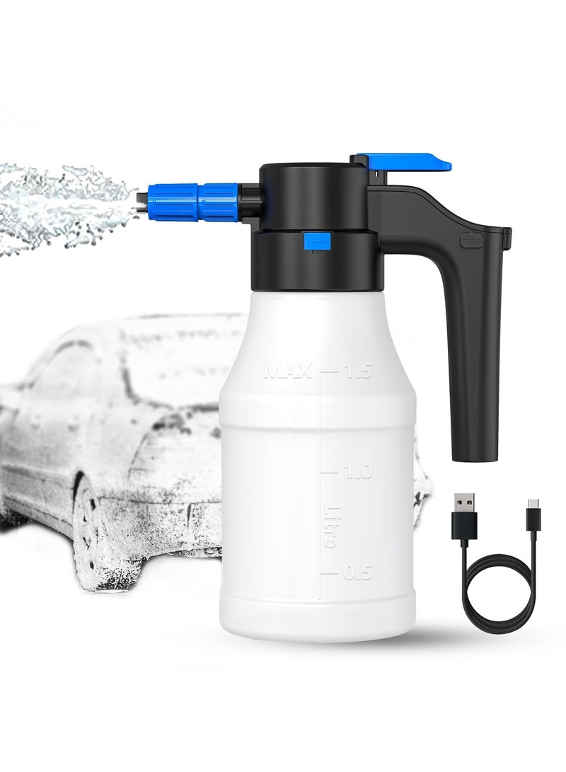 MIXDE Car Foam Sprayer, Electric Pressurized Foam Sprayer, Foam Sprayer, Car Wash Foam, Adjustable Foaming Car Wash Sprayer, Suitable for Home, Garden Car Beauty Cleaning, Car Accessories - Image 1